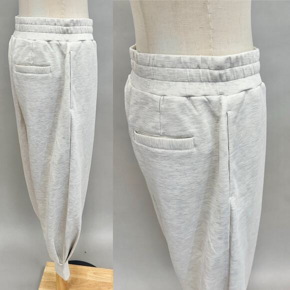 Varley The Allen Pant 27" jogger  lounge sweatpant in Ivory Marl Size Medium - Picture 3 of 16